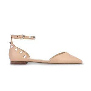 Marc Fisher Abbale Studded Ankle Nude Flats Size 7